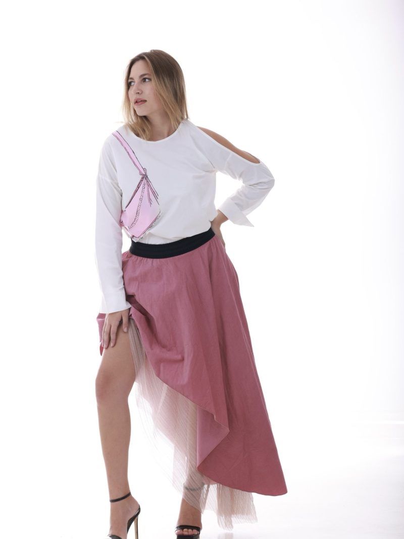 Blouse Hand Painted Illusion Bag