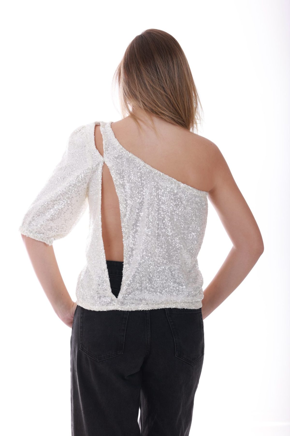 Lumière Glow Top – White Sequins - Image 5