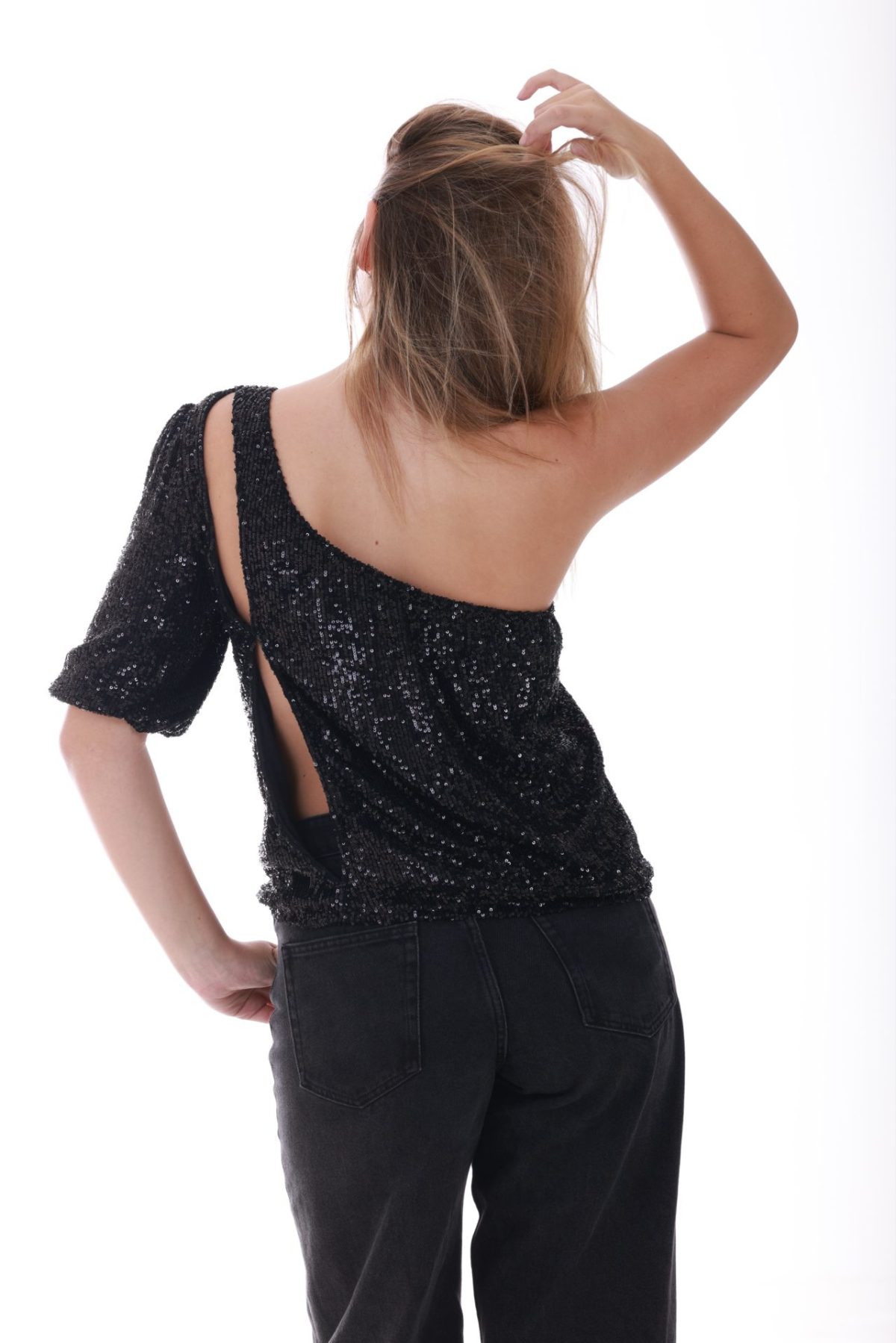 Noir Glow Top – Black Sequins - Image 6